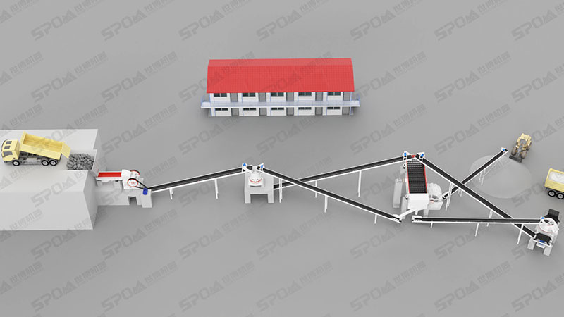 制砂機在生產(chǎn)線中的位置
